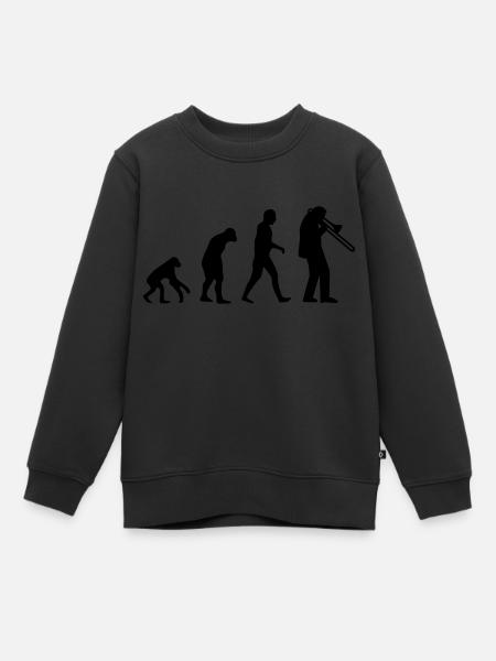 Trombone - Sweat Premium enfant bio - noir