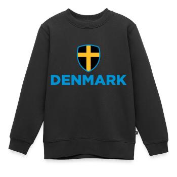 Drapeau national du Danemark - Sweat Premium enfant bio - noir - Devant - AI Model Kid Female (0cm)