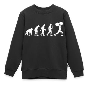 Weightlifting - Kinder Premium Organic Sweatshirt - Schwarz - Vorne - AI Model Kid Female (0cm)