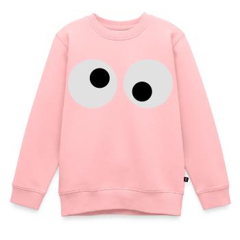 Gros yeux - Sweat Premium enfant bio - rose - Devant - AI Model Kid Female (0cm)