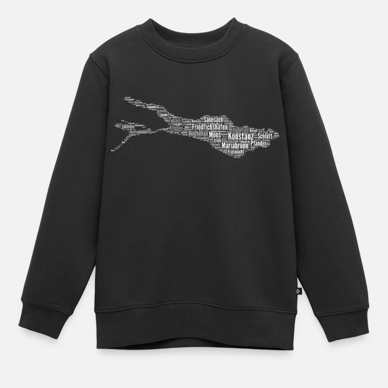 Bodensee | Wolke | Weiss - Kinder Premium Organic Sweatshirt - Schwarz