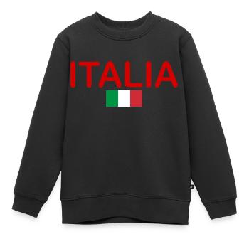 Italia - Kinder Premium Organic Sweatshirt - Schwarz - Vorne - AI Model Kid Female (0cm)