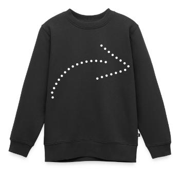 arrow right direction show symbol - Kids Premium Organic Sweatshirt - black - Front - AI Model Kid Female (0cm)
