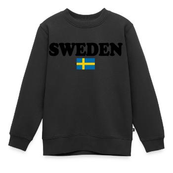 Schweden - Kinder Premium Organic Sweatshirt - Schwarz - Vorne - AI Model Kid Female (0cm)