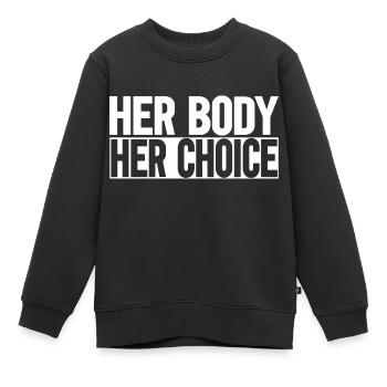 Votre corps, votre choix - Sweat Premium enfant bio - noir - Devant - AI Model Kid Female (0cm)