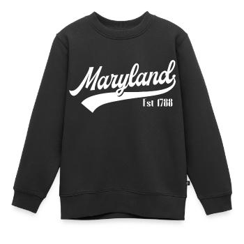 Maryland - Sweat Premium enfant bio - noir - Devant - AI Model Kid Female (0cm)