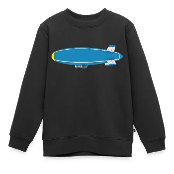 Luftschiff, Zeppelin, Seitenansicht - Kinder Premium Organic Sweatshirt - Schwarz - Vorne - AI Model Kid Female (0cm)