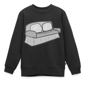 Canapé Symbole Salon Meubles Gris - Sweat Premium enfant bio - noir - Devant - AI Model Kid Female (0cm)