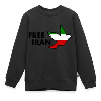 Free iran - Kinder Premium Organic Sweatshirt - Schwarz - Vorne - AI Model Kid Female (0cm)