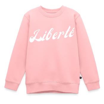 Liberté - Sweat Premium enfant bio - rose - Devant - AI Model Kid Female (0cm)