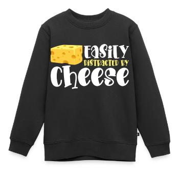 Käse Foodie Käserei - Kinder Premium Organic Sweatshirt - Schwarz - Vorne - AI Model Kid Female (0cm)