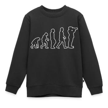 Photographe drôle Photographier Photographes Photographes - Sweat Premium enfant bio - noir - Devant - AI Model Kid Female (0cm)