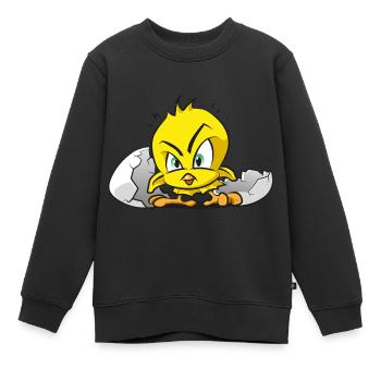 Böses Küken - Kinder Premium Organic Sweatshirt - Schwarz - Vorne - AI Model Kid Female (0cm)