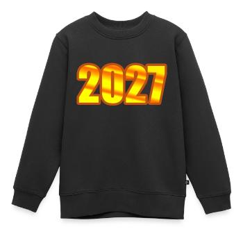 Année 2027 - Sweat Premium enfant bio - noir - Devant - AI Model Kid Female (0cm)