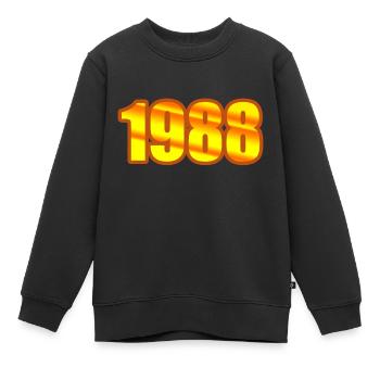 1988 - Sweat Premium enfant bio - noir - Devant - AI Model Kid Female (0cm)