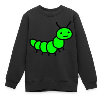 Raupe - Kinder Premium Organic Sweatshirt - Schwarz - Vorne - AI Model Kid Female (0cm)