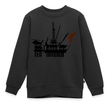 Ölplattform / offshore oil rig (2c) - Kinder Premium Organic Sweatshirt - Schwarz - Vorne - AI Model Kid Female (0cm)