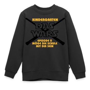 DAS WARS_v2 - Kinder Premium Organic Sweatshirt - Schwarz - Vorne - AI Model Kid Female (0cm)