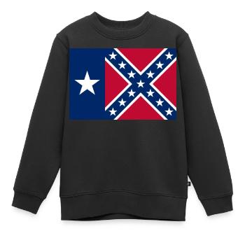 Texas Rebel Flag - Sweat Premium enfant bio - noir - Devant - AI Model Kid Female (0cm)