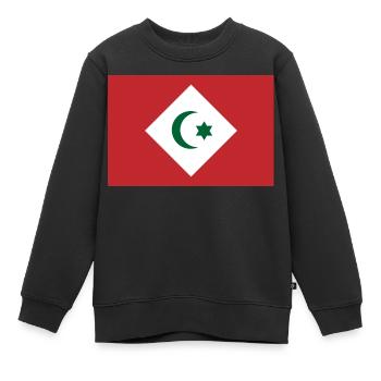 Drapeau Rif - Sweat Premium enfant bio - noir - Devant - AI Model Kid Female (0cm)
