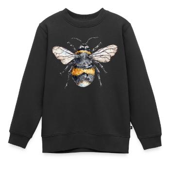 Biene glücklich - Kinder Premium Organic Sweatshirt - Schwarz - Vorne - AI Model Kid Female (0cm)