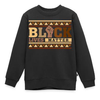 Black Lives Matter - Kids Premium Organic Sweatshirt - black - Front - AI Model Kid Female (0cm)