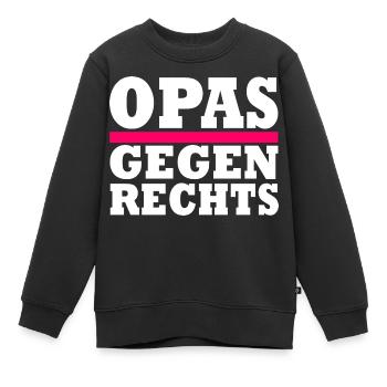 Opas gegen rechts - Kinder Premium Organic Sweatshirt - Schwarz - Vorne - AI Model Kid Female (0cm)
