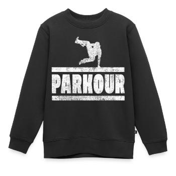 Parkour Freerunning Sport Sport Sports extrêmes - Sweat Premium enfant bio - noir - Devant - AI Model Kid Female (0cm)