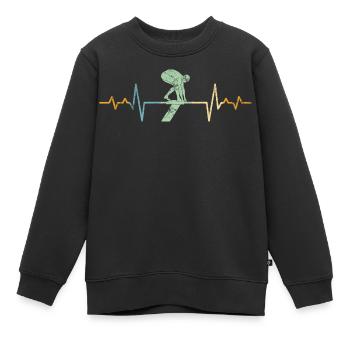 Nageur nageur cadeau - Sweat Premium enfant bio - noir - Devant - AI Model Kid Female (0cm)