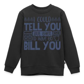 Comptable Conseiller fiscal - Sweat Premium enfant bio - noir - Devant - AI Model Kid Female (0cm)