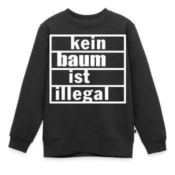 Aucun arbre n’est illégal - Sweat Premium enfant bio - noir - Devant - AI Model Kid Female (0cm)