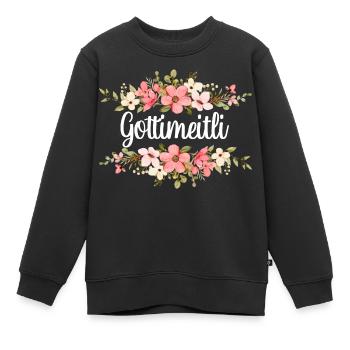 Gottimeitli Gotti Schweiz Patentante Patenkind - Kinder Premium Organic Sweatshirt - Schwarz - Vorne - AI Model Kid Female (0cm)