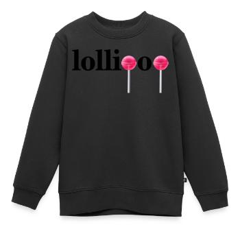 LOLLIPOP - LOLLY - LUTSCHER - BONBON - Kinder Premium Organic Sweatshirt - Schwarz - Vorne - AI Model Kid Female (0cm)