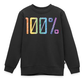 100 % - Sweat Premium enfant bio - noir - Devant - AI Model Kid Female (0cm)