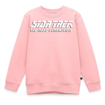 Star Trek The Next Generation Logo - Kinder Premium Organic Sweatshirt - Rosa - Vorne - AI Model Kid Female (0cm)