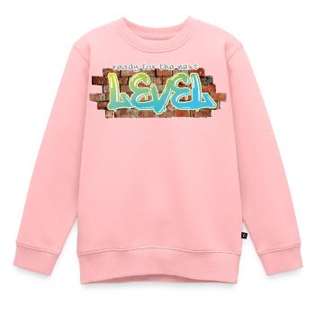 Graffiti "next level" - Kinder Premium Organic Sweatshirt - Rosa - Vorne - AI Model Kid Female (0cm)