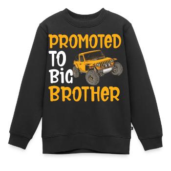 Big brother monster truck & beach buggy - Kids Premium Organic Sweatshirt - black - Front - AI Model Kid Female (0cm)