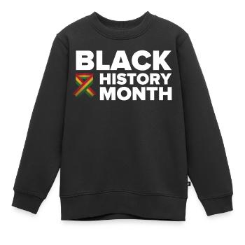Black History Month - Kinder Premium Organic Sweatshirt - Schwarz - Vorne - AI Model Kid Female (0cm)