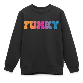 Funky Rétro - Sweat Premium enfant bio - noir - Devant - AI Model Kid Female (0cm)