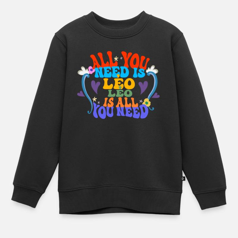 Leo - Kids Premium Organic Sweatshirt - black