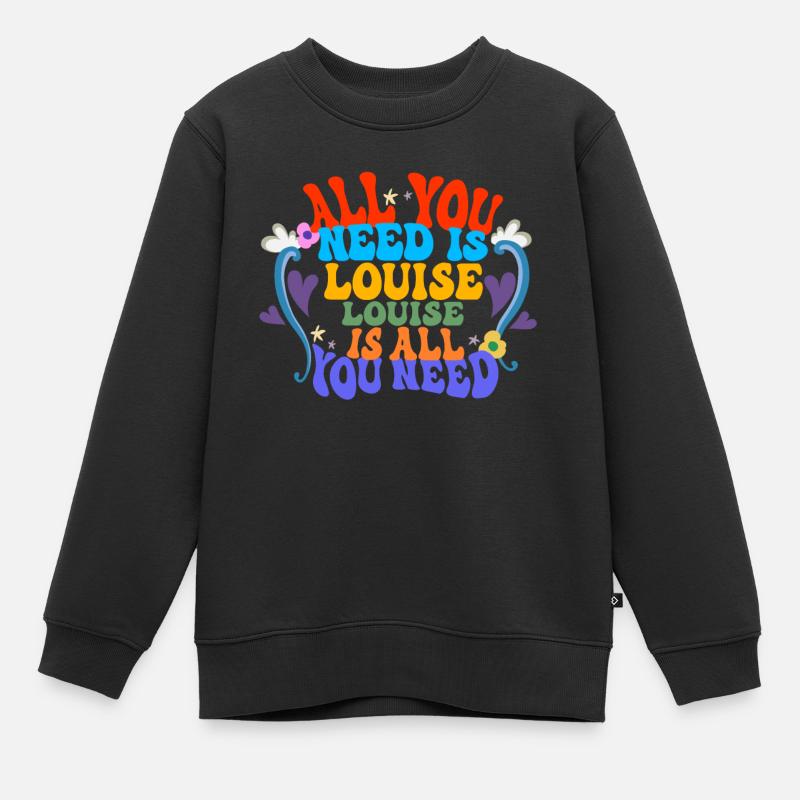 Louise - Kids Premium Organic Sweatshirt - black