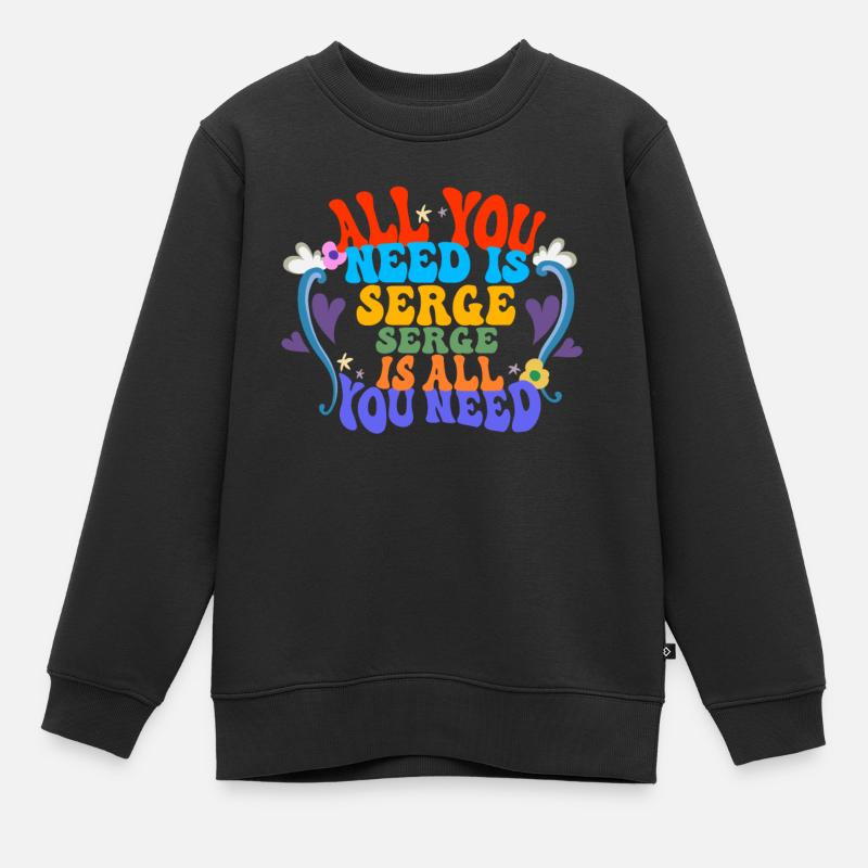 Serge - Sweat Premium enfant bio - noir