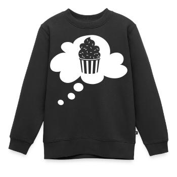 Eis Icecream Wolke Denkblase Sommer Fan Cup Becher - Kinder Premium Organic Sweatshirt - Schwarz - Vorne - AI Model Kid Female (0cm)