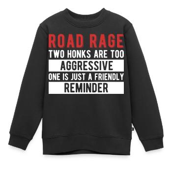 Rage au volant drôle en disant conducteur de voiture de circulation, camionneur - Sweat Premium enfant bio - noir - Devant - AI Model Kid Female (0cm)