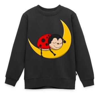 Marienkäfer - Gute Nacht - Kinder Premium Organic Sweatshirt - Schwarz - Vorne - AI Model Kid Female (0cm)