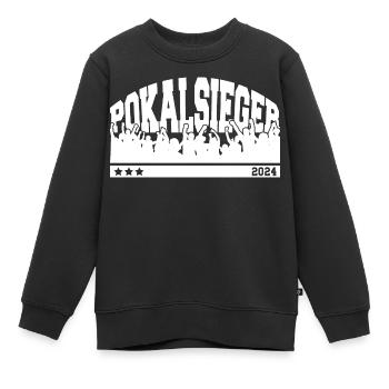 Pokalsieger 2024 - So sehen Sieger aus - Kinder Premium Organic Sweatshirt - Schwarz - Vorne - AI Model Kid Female (0cm)