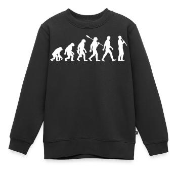 Evolution - Musicien - Clarinettiste - Sweat Premium enfant bio - noir - Devant - AI Model Kid Female (0cm)