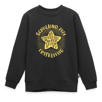 Bye Bye Kindergarten ABC Schulkind 2024 - Kinder Premium Organic Sweatshirt - Schwarz - Vorne - AI Model Kid Female (0cm)