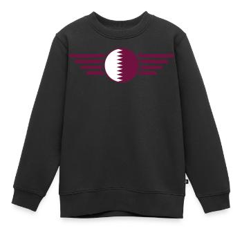 Ich liebe Katar, Eleganz Stil Design T-Shirt - Kinder Premium Organic Sweatshirt - Schwarz - Vorne - AI Model Kid Female (0cm)