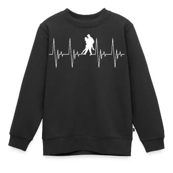 Tango Danse Couple Danse Battement de cœur ECG Sports - Sweat Premium enfant bio - noir - Devant - AI Model Kid Female (0cm)